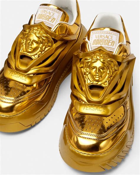 versace gold sneakers